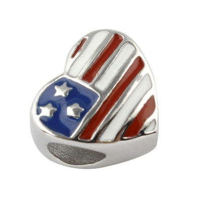 Little heart with american surgical steel flag