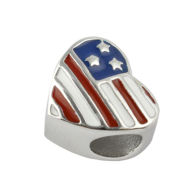 Little heart with american surgical steel flag