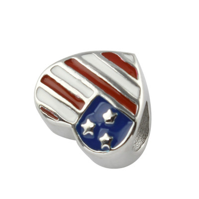 Little heart with american surgical steel flag