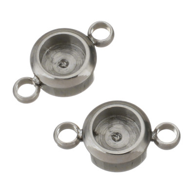 Round bed connector inner dimension 4mm surgical steel 316