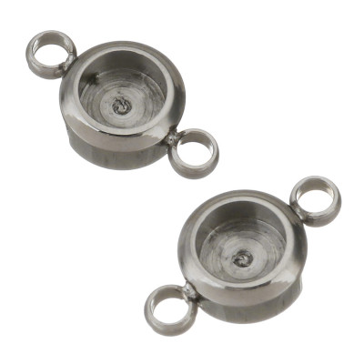 Round bed connector inner dimension 4mm surgical steel 316