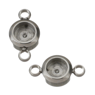 Round bed connector inner dimension 4mm surgical steel 316