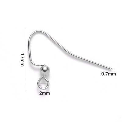 304 Stainless Steel Hook Earwire DIY original color