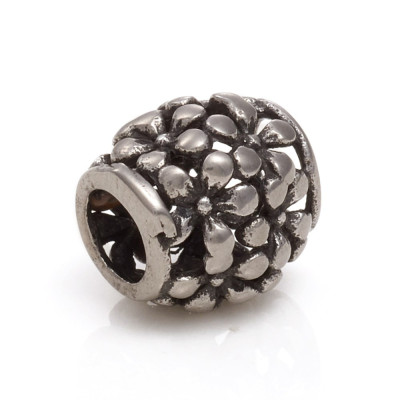 Bead cut shaped flower surgical steel