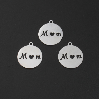 Mum wheel pendant made of surgical steel