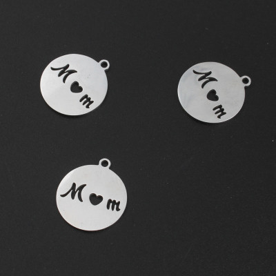 Mum wheel pendant made of surgical steel