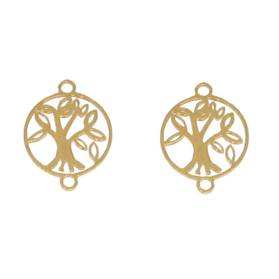 Surgical steel life tree connector in two color combinations