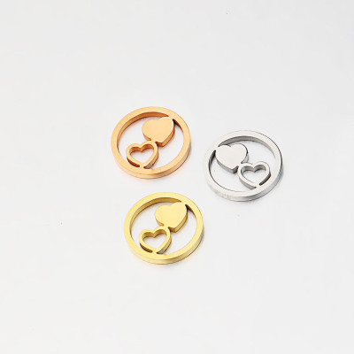 Heart pendant in three color combinations made of surgical steel