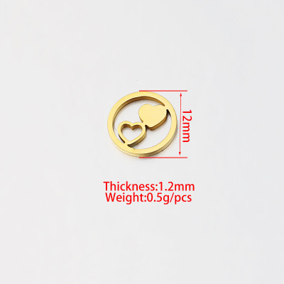 Heart pendant in three color combinations made of surgical steel