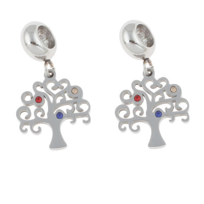 Christmas pendant with surgical steel chatons