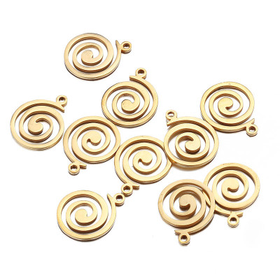 Spiral pendant in two colors made of surgical steel