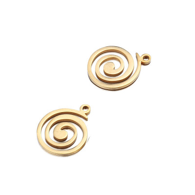 Spiral pendant in two colors made of surgical steel