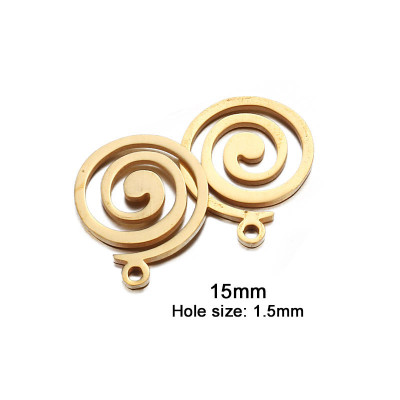 Spiral pendant in two colors made of surgical steel