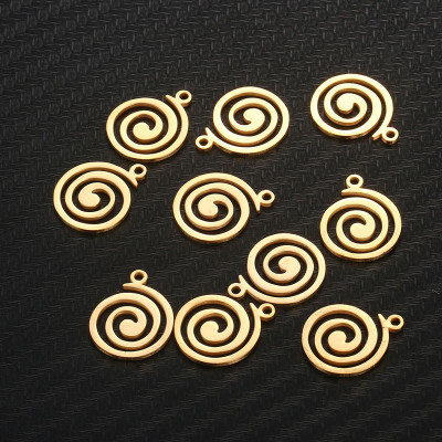 Spiral pendant in two colors made of surgical steel