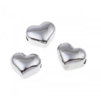 Heart bead 10,5 x 9mm made of surgical steel