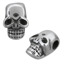 Bead with small draw-through, alien skull
Material: surgical steel 316