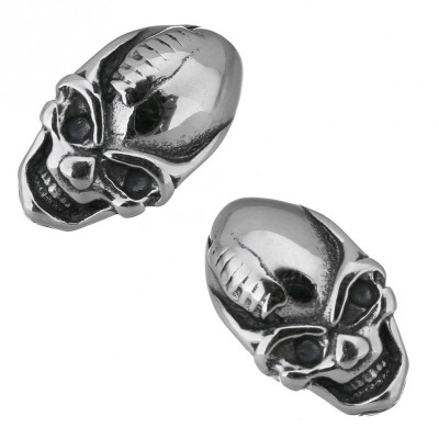 Skull bead with surgical steel scar