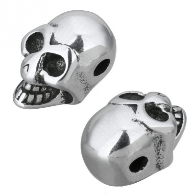 Skull bead made of surgical steel