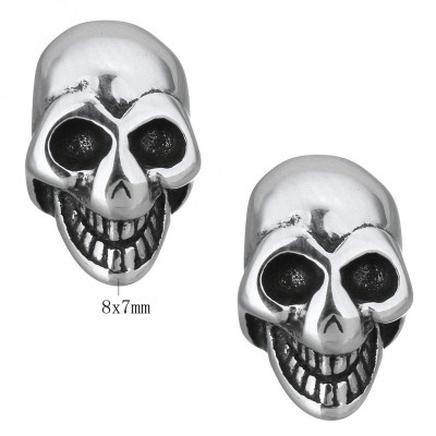 Skull bead made of surgical steel