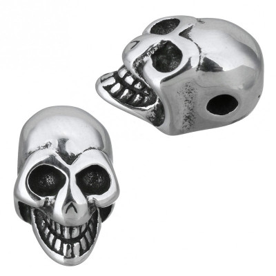 Skull bead made of surgical steel
