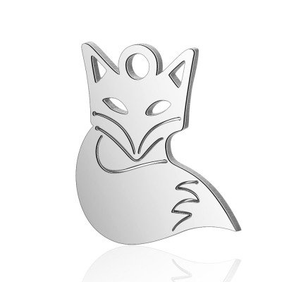 Stainless steel fox pendant