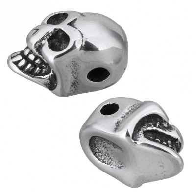 Skull bead made of surgical steel