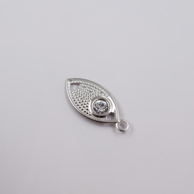Pendant fish with chaton Crystal surgical steel