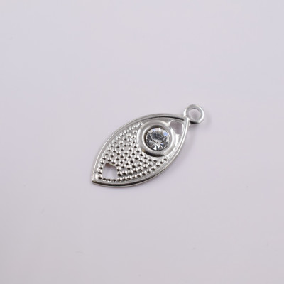 Pendant fish with chaton Crystal surgical steel