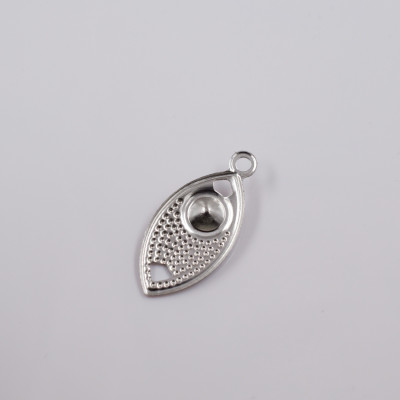Pendant fish with chaton Crystal surgical steel