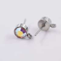 Stainless Steel Earring Stud with chatons Crystal AB
Chaton Preciosa Maxima SS22