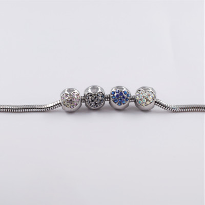 Bead with hearts in many color combinations surgical steel
