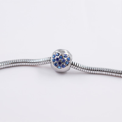 Bead with hearts in many color combinations surgical steel