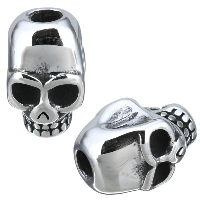Massive skull bead made of surgical steel