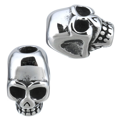 Korálek masivní lebka z chirurgické oceli