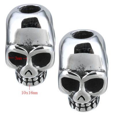 Korálek masivní lebka z chirurgické oceli