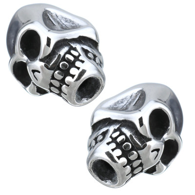 Massive skull bead made of surgical steel