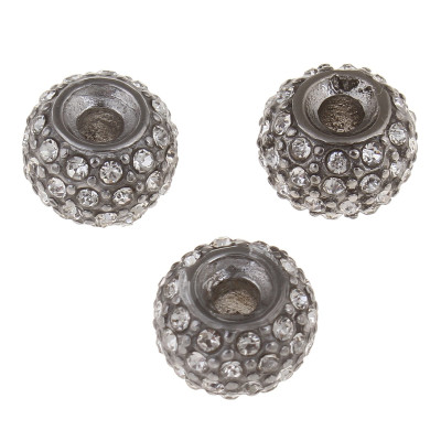 Bead ball with surgical steel chatons