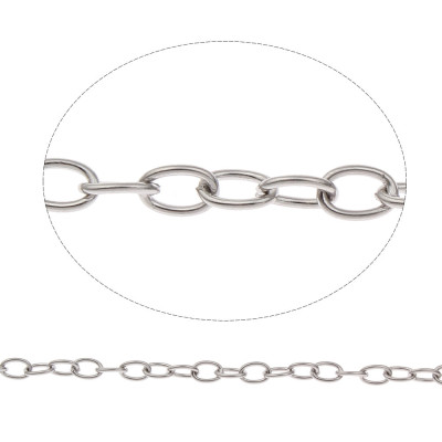 Oval chain 7 x 5mm surgical steel
