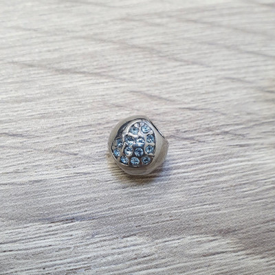 Bead with hearts in many color combinations surgical steel