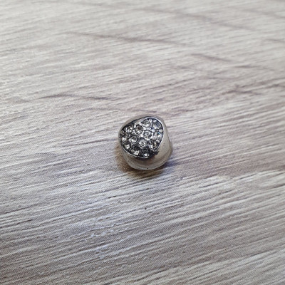 Bead with hearts in many color combinations surgical steel