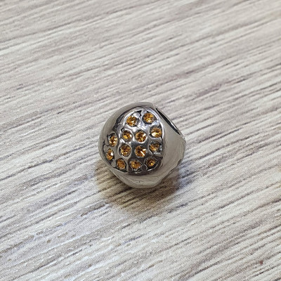 Bead with hearts in many color combinations surgical steel