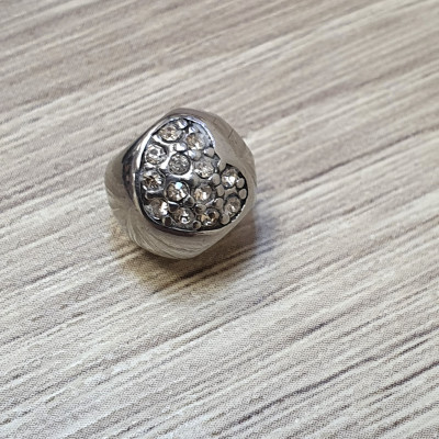 Bead with hearts in many color combinations surgical steel