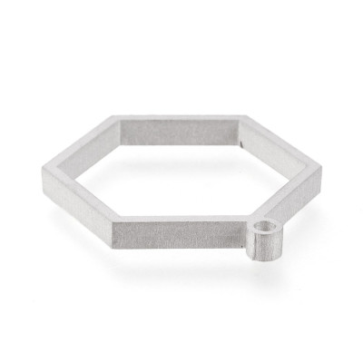 Hexagon mold in two color combinations surgical steel 304