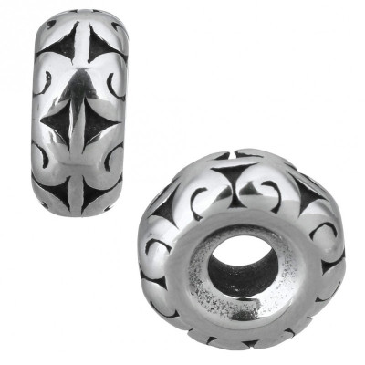 Bead with surgical steel ornaments