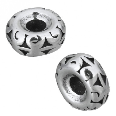 Bead with surgical steel ornaments