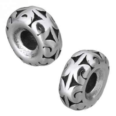 Bead with surgical steel ornaments