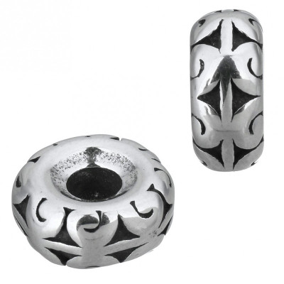 Bead with surgical steel ornaments