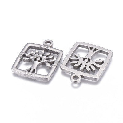 Surgical steel life tree pendant