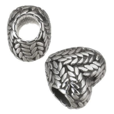 Korálek srdce 11,5 x 10mm z chirurgické oceli