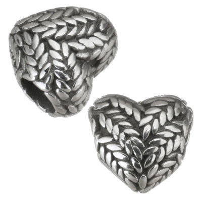 Korálek srdce 11,5 x 10mm z chirurgické oceli